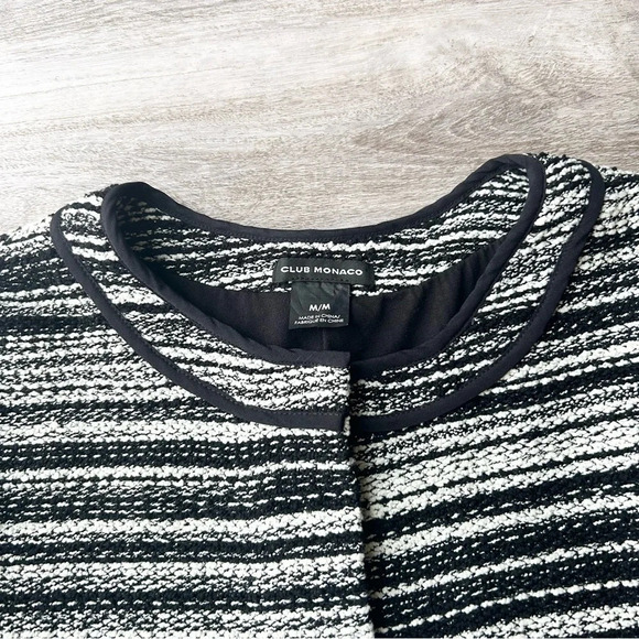 Club Monaco Ruffles Open Front Jacket Tweed Blazer - Picture 6 of 14